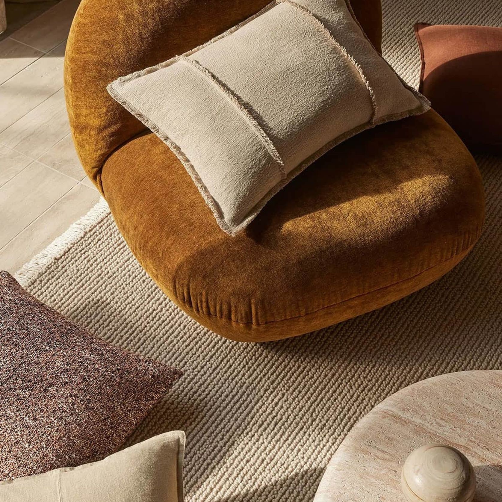 Weave Home Adela Cushion - Cashmere | Linen Blend gallery detail image