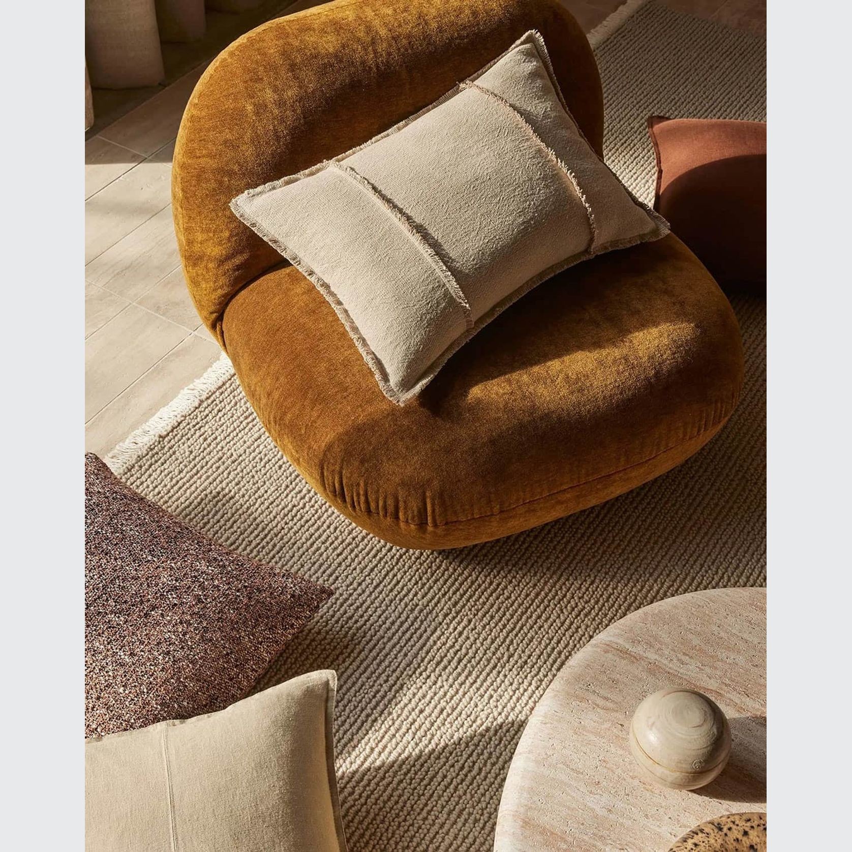 Weave Home Adela Cushion - Cashmere | Linen Blend gallery detail image