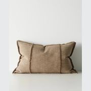 Weave Home Adela Cushion - Cocoa | Linen Blend gallery detail image