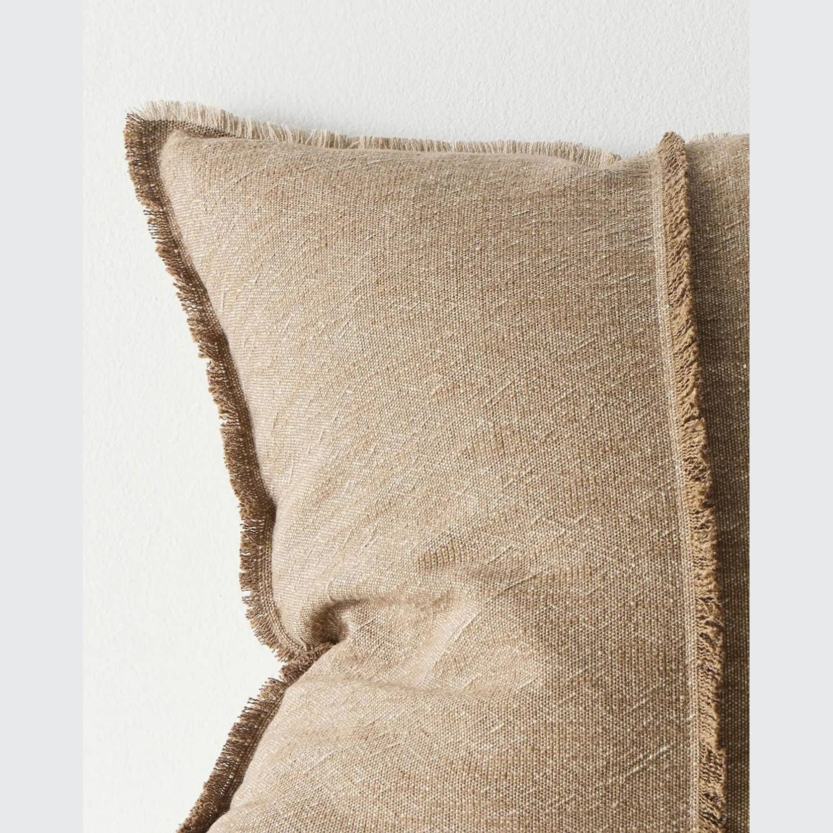 Weave Home Adela Cushion - Cocoa | Linen Blend gallery detail image
