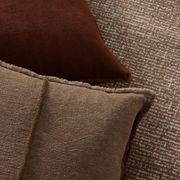 Weave Home Adela Cushion - Cocoa | Linen Blend gallery detail image