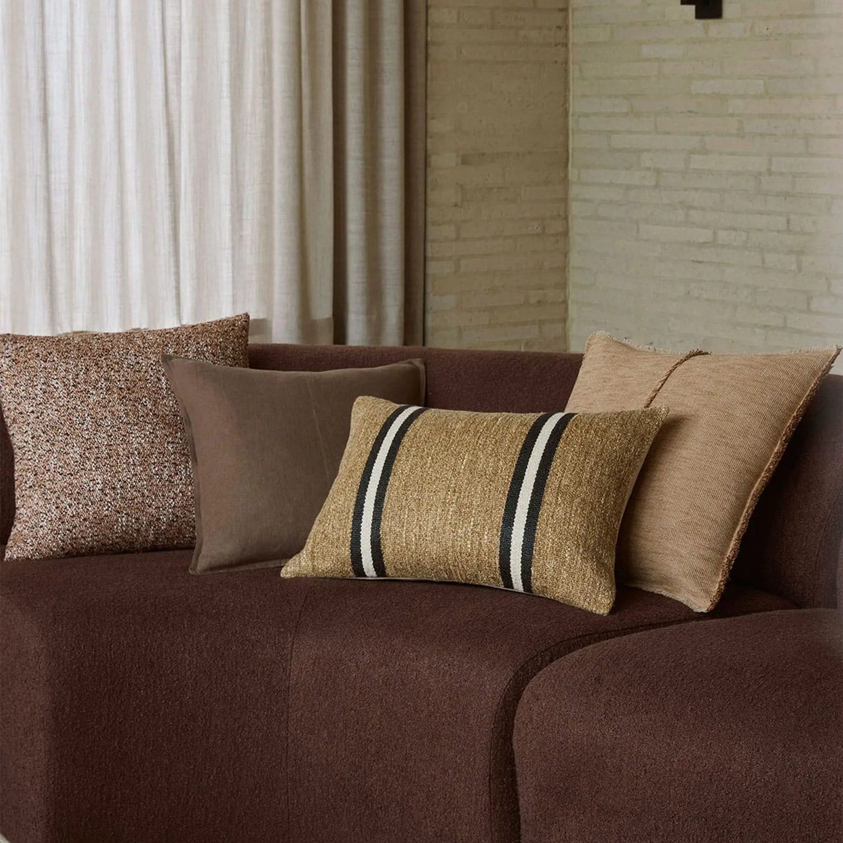 Weave Home Adela Cushion - Desert | Linen Blend gallery detail image