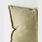 Weave Home Adela Cushion - Forest | Linen Blend gallery detail image