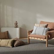 Weave Home Adela Cushion - Forest | Linen Blend gallery detail image