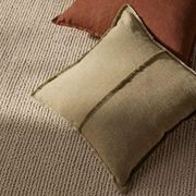 Weave Home Adela Cushion - Forest | Linen Blend gallery detail image