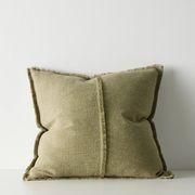Weave Home Adela Cushion - Forest | Linen Blend gallery detail image