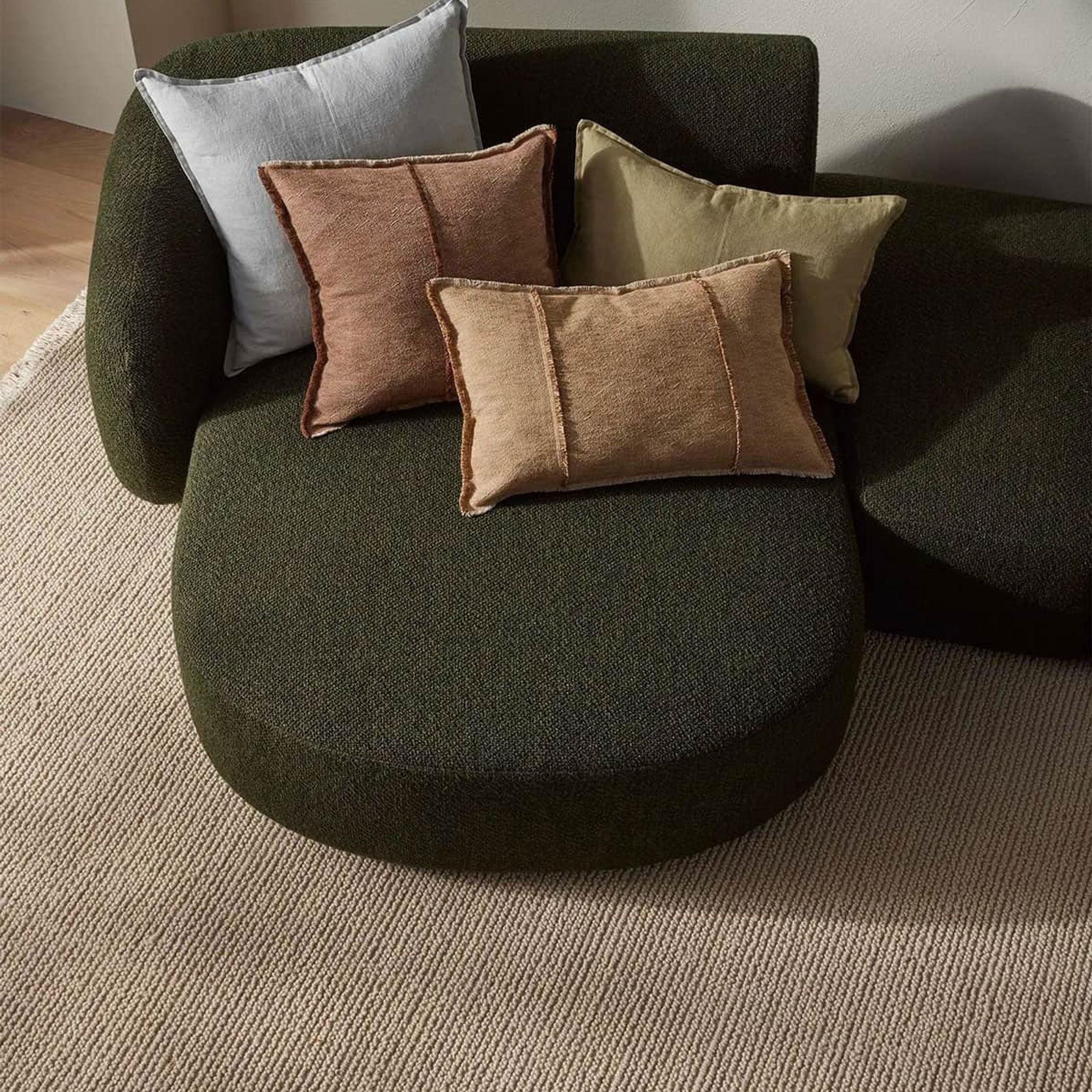 Weave Home Adela Cushion - Haze | Linen Blend gallery detail image