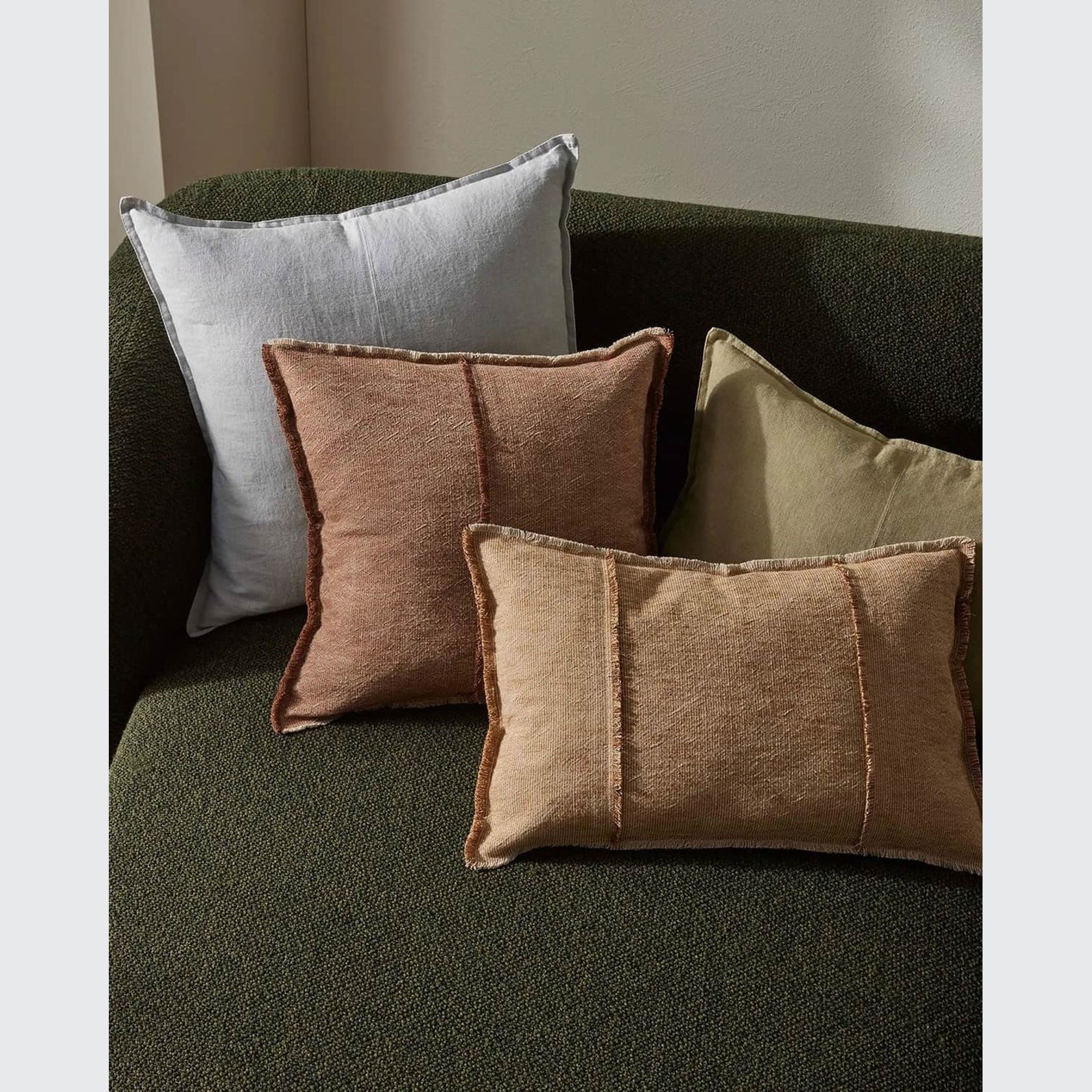 Weave Home Adela Cushion - Haze | Linen Blend gallery detail image