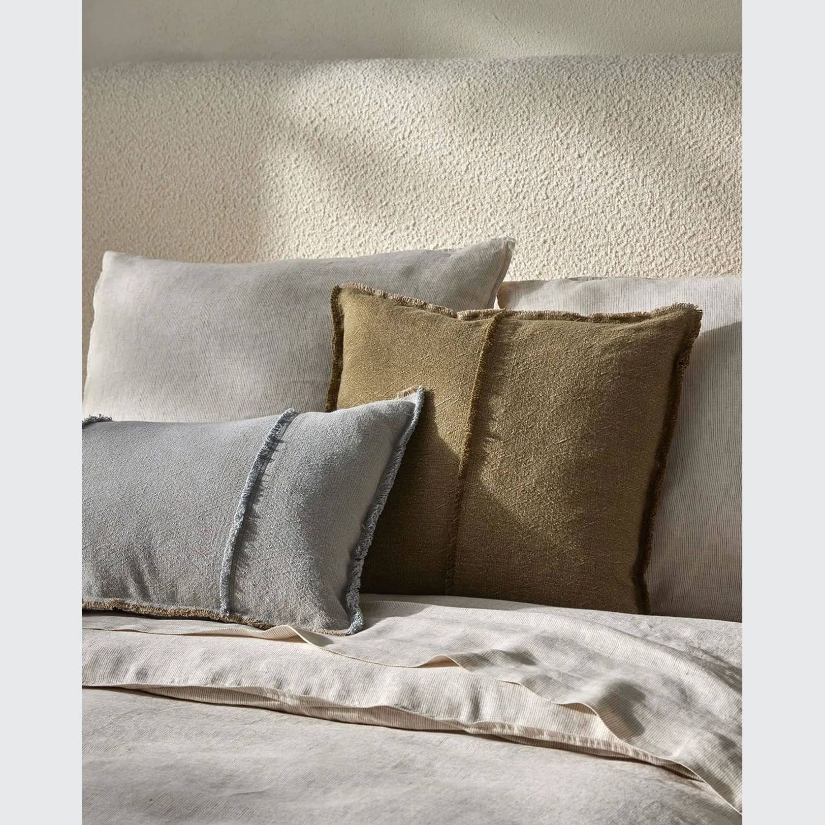 Weave Home Adela Cushion - Haze | Linen Blend gallery detail image