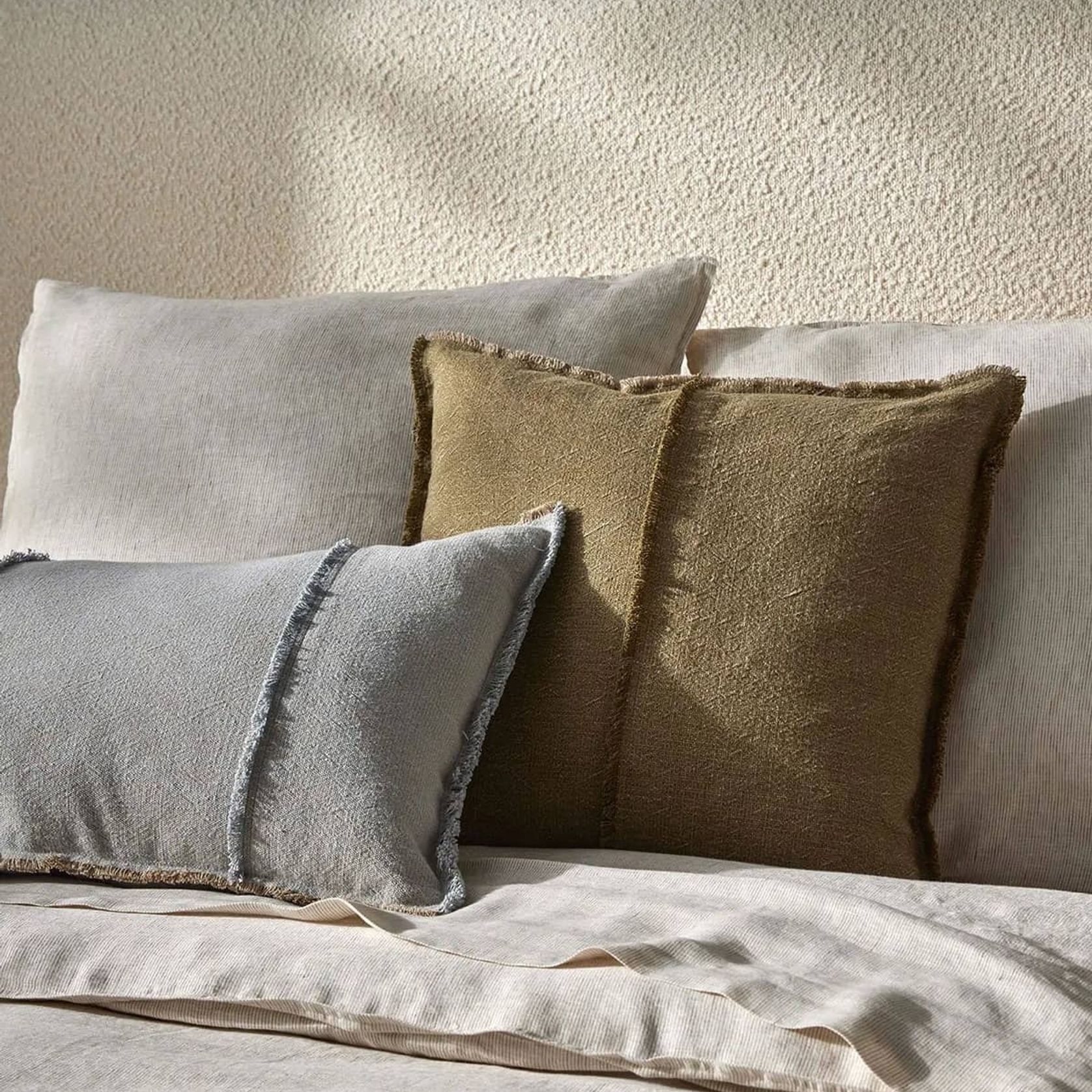 Weave Home Adela Cushion - Haze | Linen Blend gallery detail image