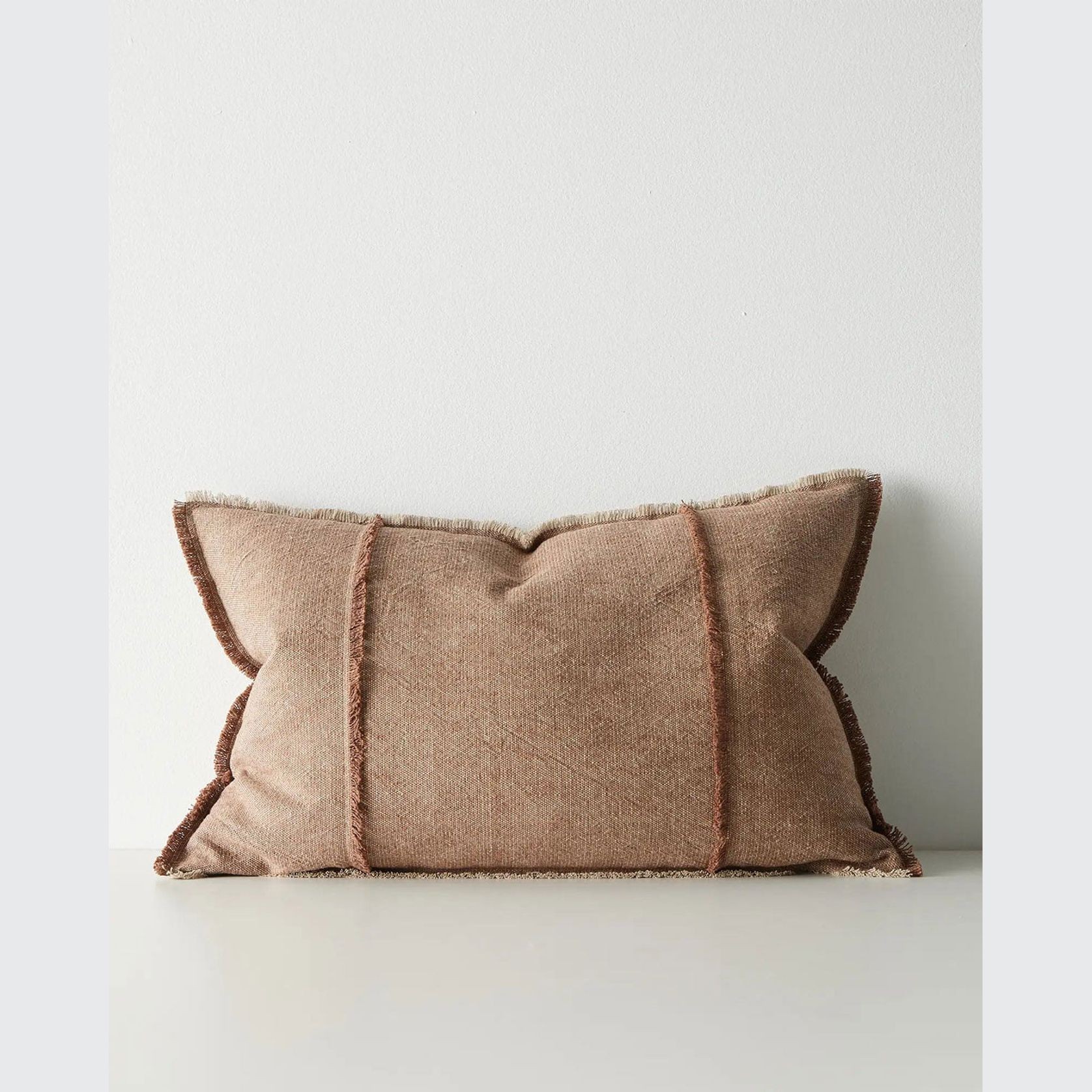 Weave Home Adela Cushion - Rust | Linen Blend gallery detail image