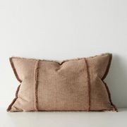 Weave Home Adela Cushion - Rust | Linen Blend gallery detail image