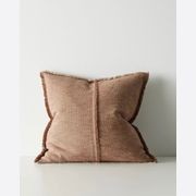 Weave Home Adela Cushion - Rust | Linen Blend gallery detail image