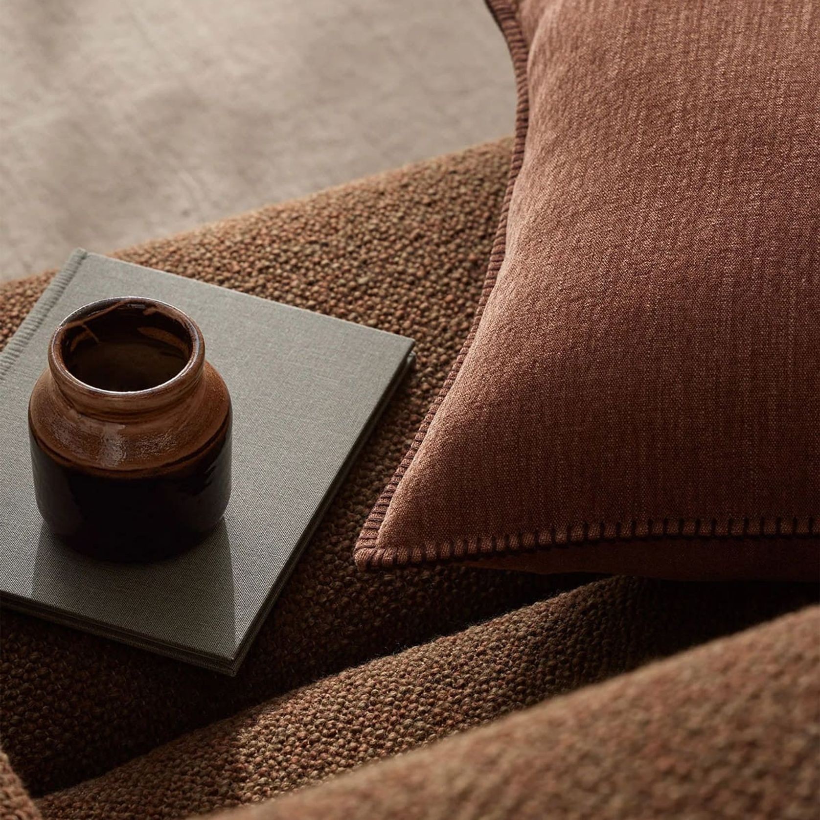 Weave Home Alba Cushion - Rust gallery detail image