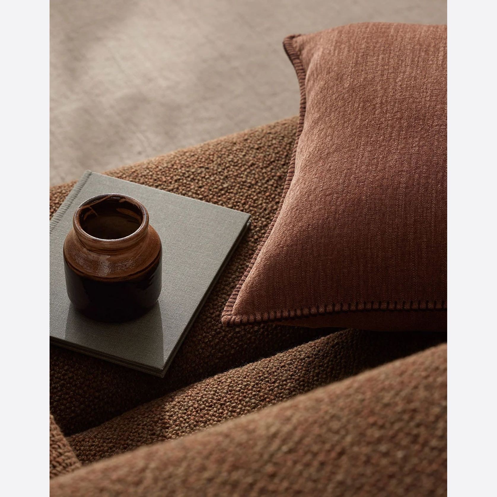 Weave Home Alba Cushion - Rust gallery detail image