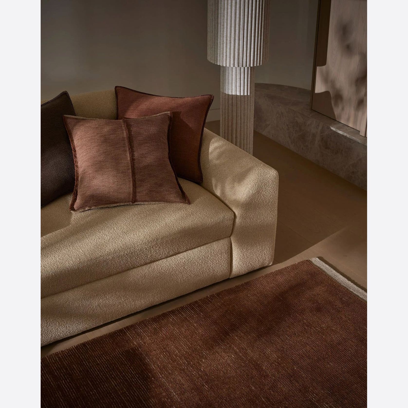 Weave Home Alba Cushion - Rust gallery detail image