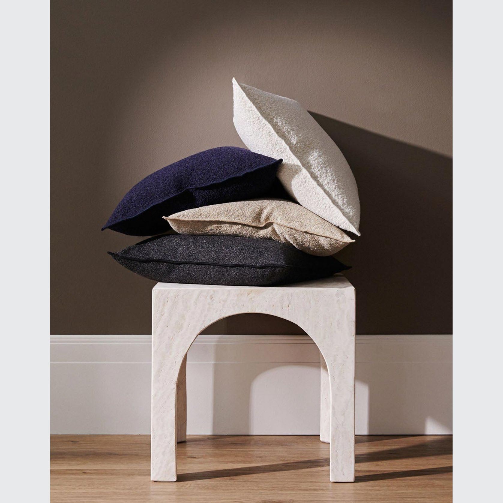 Weave Home Alberto Boucle Cushion - Midnight | 50 x 50cm gallery detail image