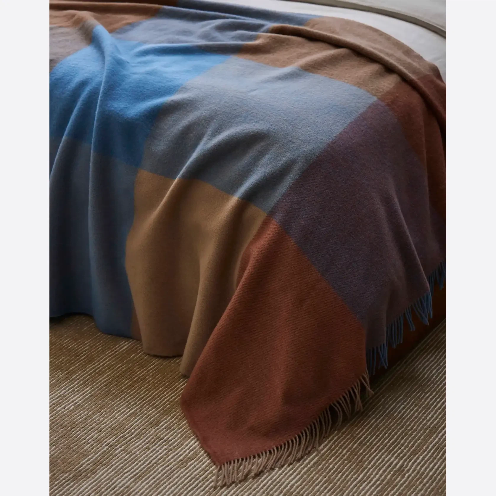 Weave Brookside NZ Wool Throw Blanket - Ocean gallery detail image