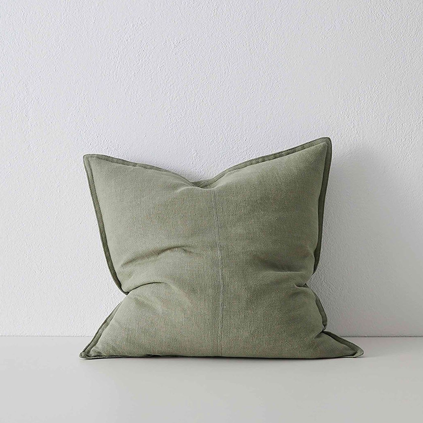 Weave Home European Linen Como Cushion - Olive | Square and Lumbar | Three Sizes gallery detail image