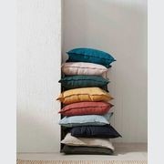 Weave Home European Linen Como Cushion - Teal | Square and Lumbar | Three Sizes gallery detail image