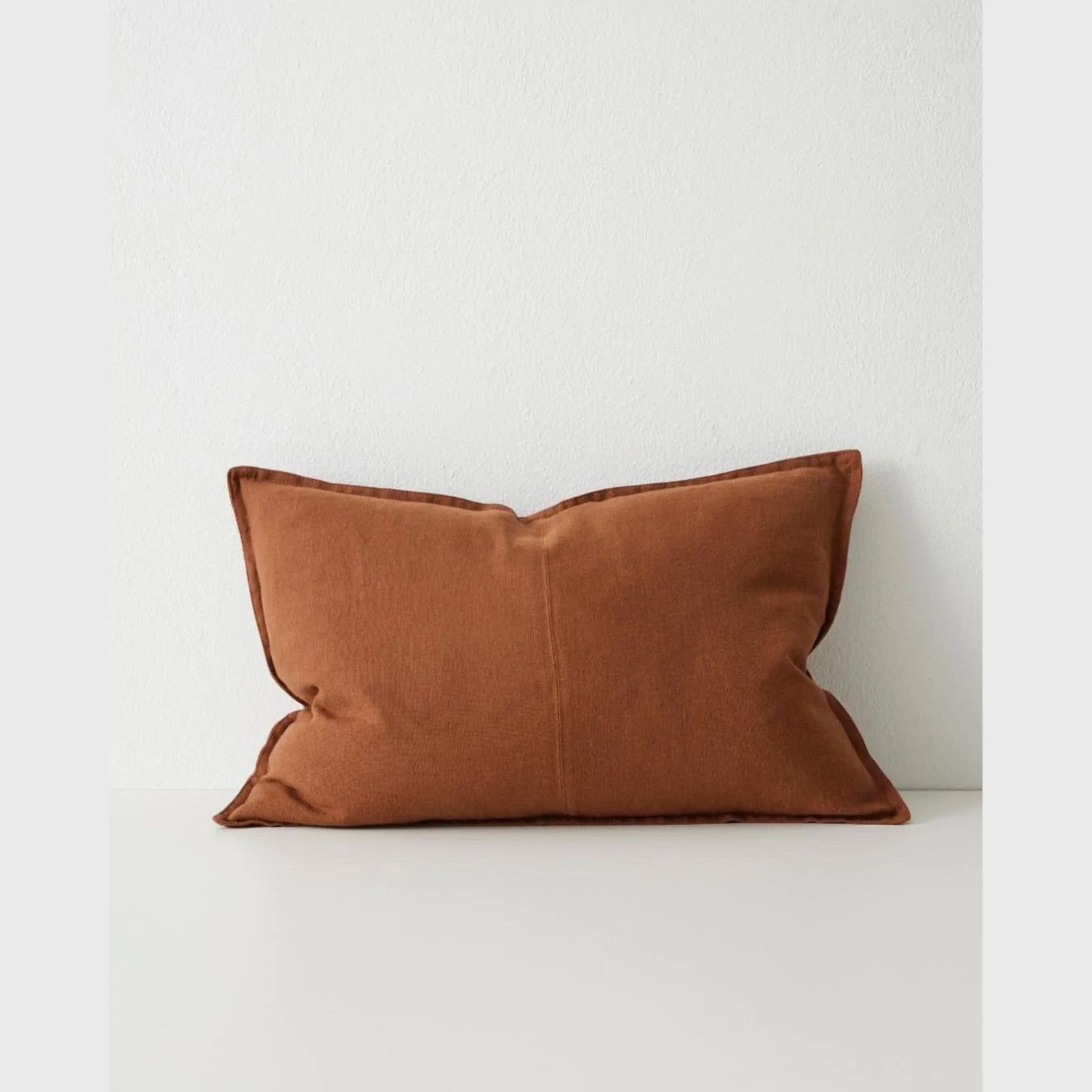Weave Home European Linen Como Cushion - Tobacco | Square and Lumbar | Three Sizes gallery detail image