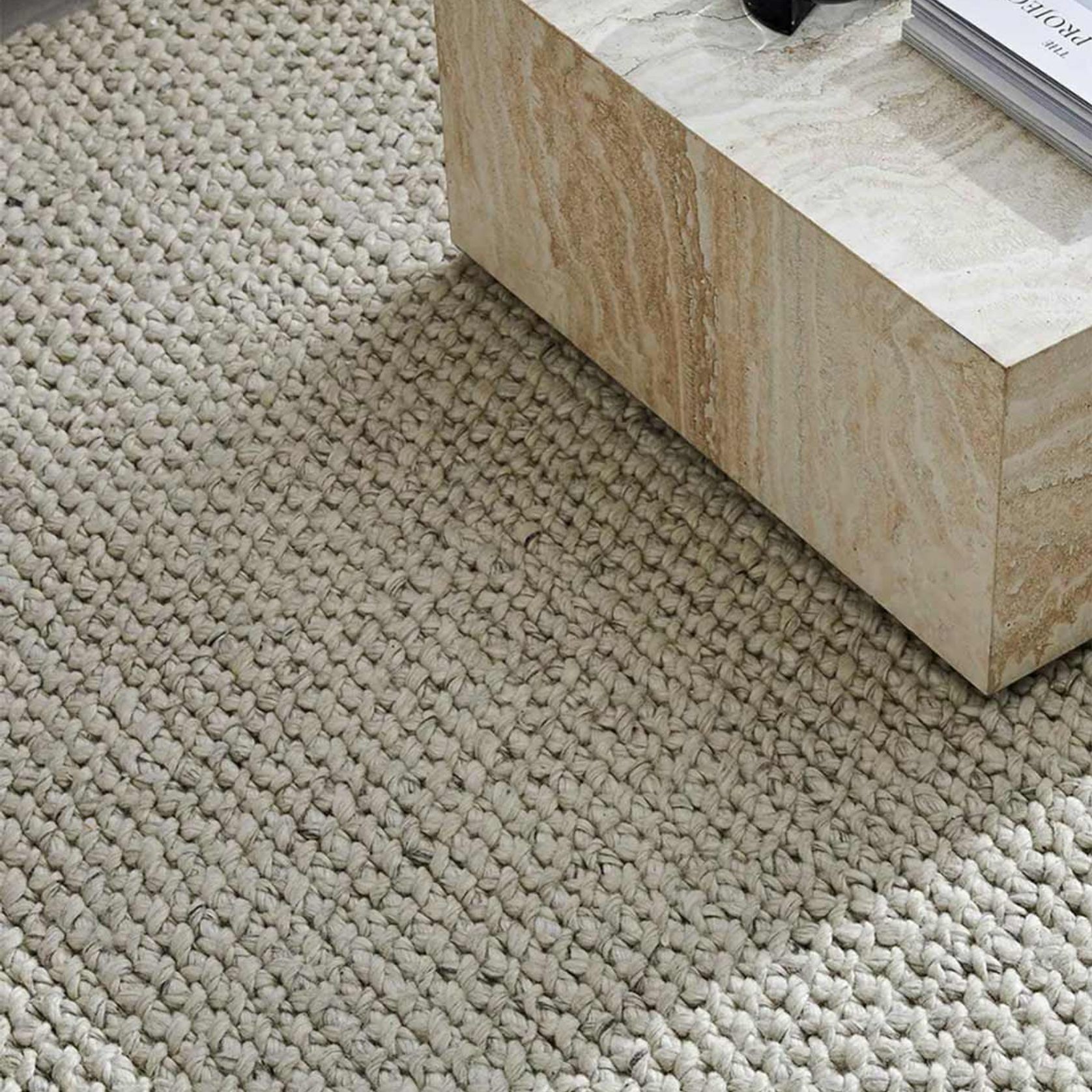 Weave Home Emerson Rug - Feather | Wool Blend Floor Rug gallery detail image