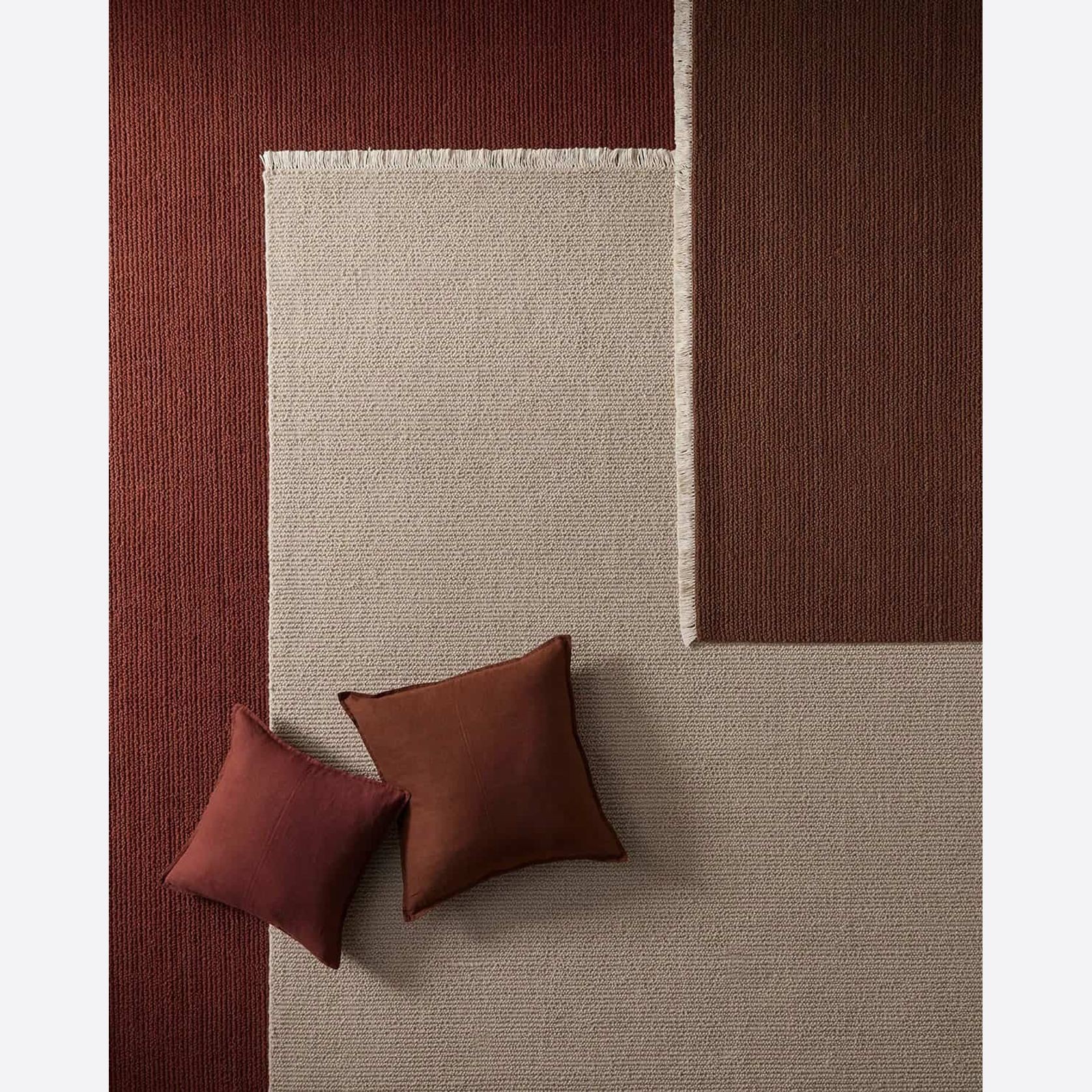Weave Fabien 100% Wool Floor Rug  - Bark gallery detail image