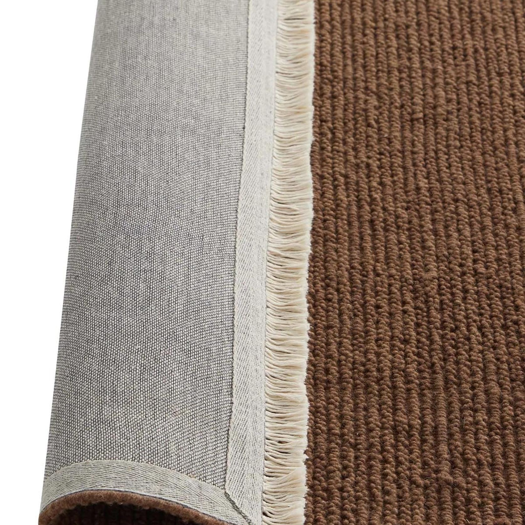 Weave Fabien 100% Wool Floor Rug  - Bark gallery detail image