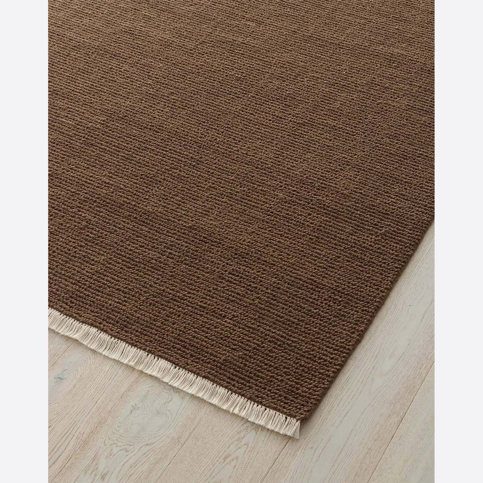 Weave Fabien 100% Wool Floor Rug  - Bark gallery detail image