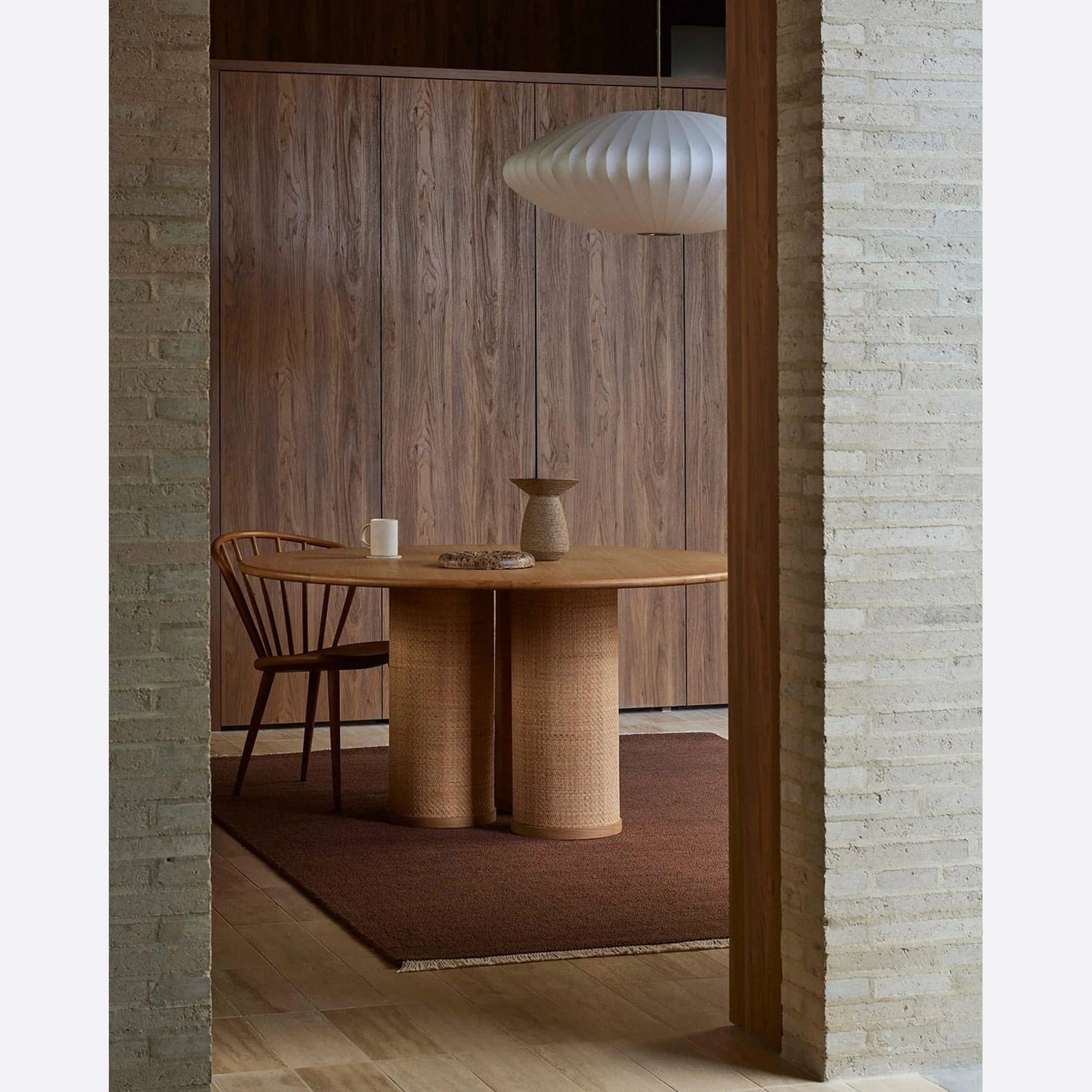 Weave Fabien 100% Wool Floor Rug  - Bark gallery detail image
