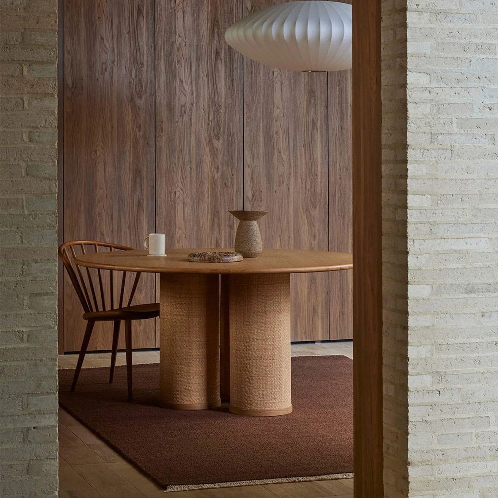 Weave Fabien 100% Wool Floor Rug  - Bark gallery detail image