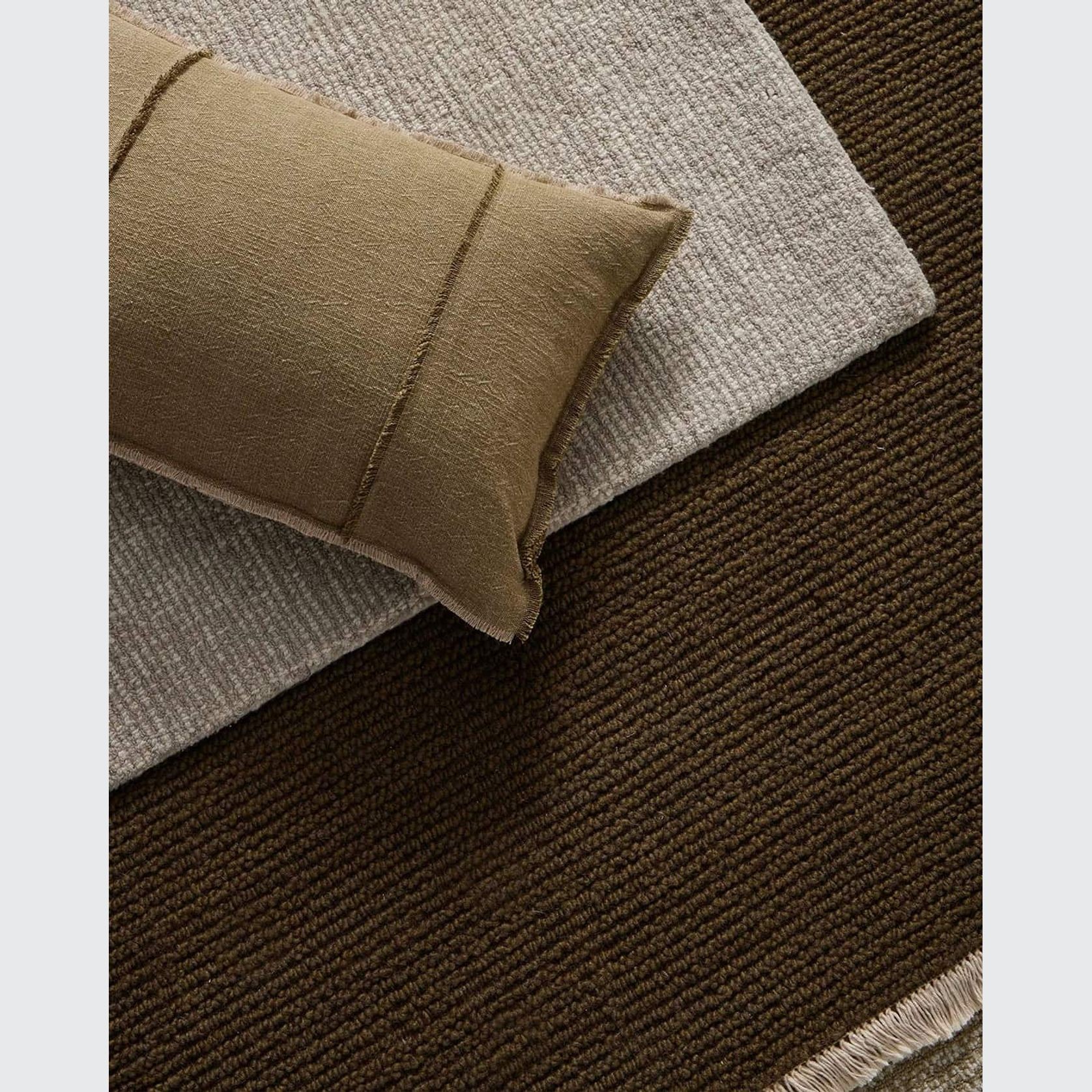 Weave Fabien 100% Wool Floor Rug - Moss gallery detail image