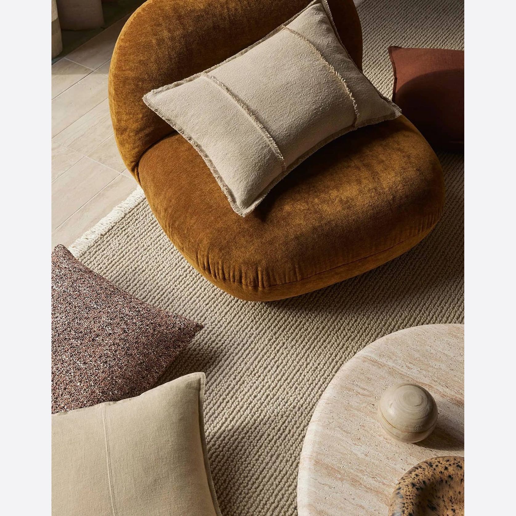 Weave Fabien 100% Wool Floor Rug - Stone gallery detail image