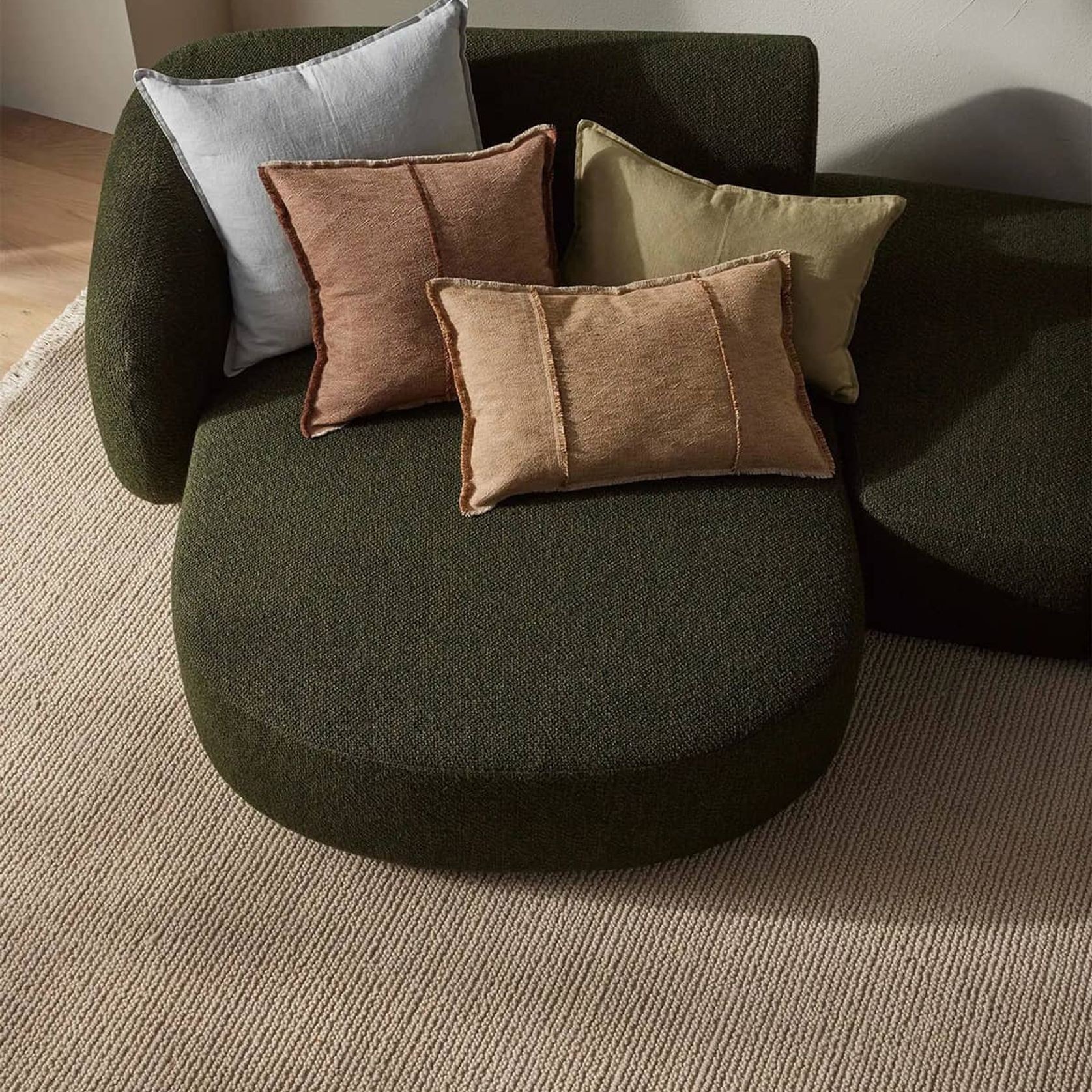 Weave Fabien 100% Wool Floor Rug - Stone gallery detail image