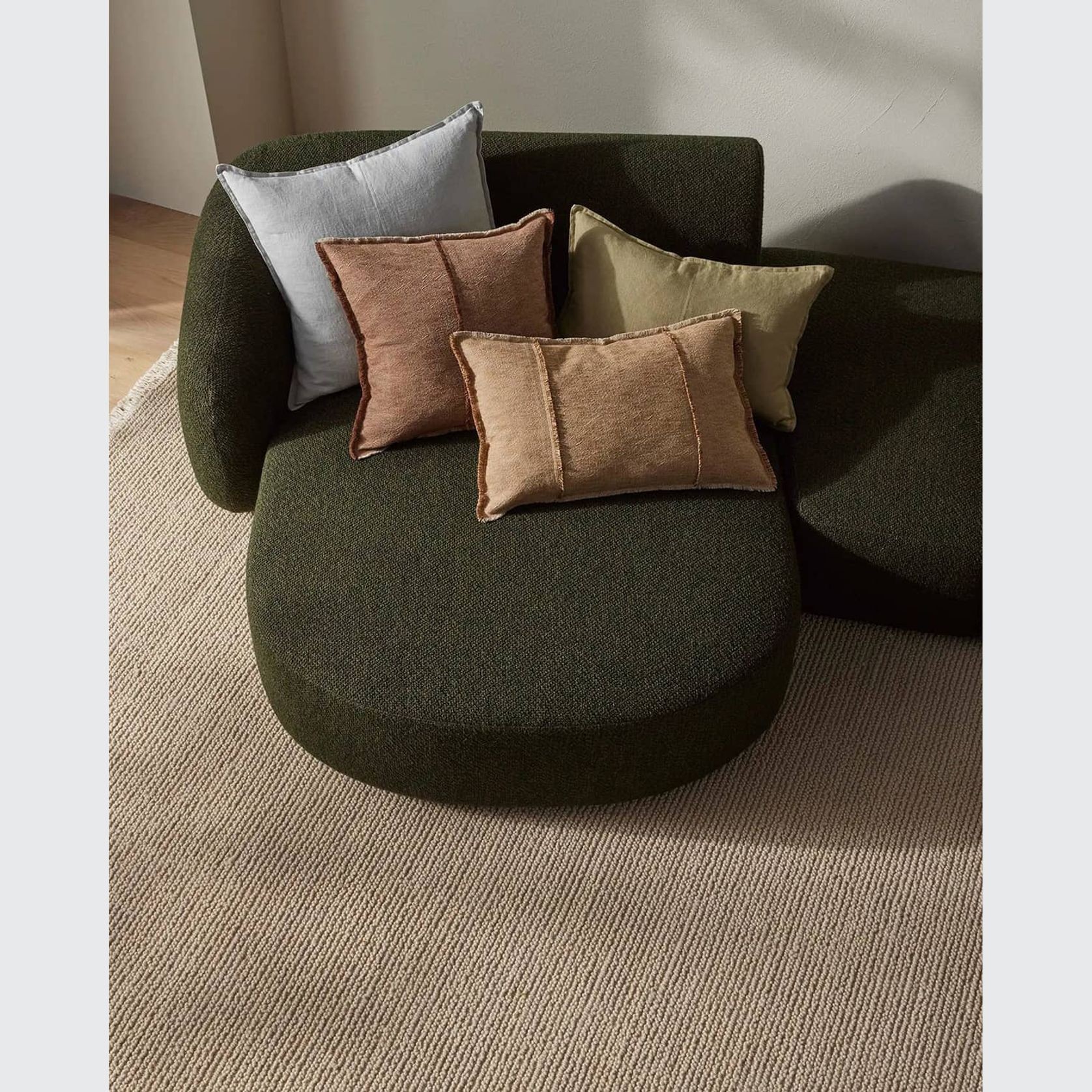 Weave Fabien 100% Wool Floor Rug - Stone gallery detail image