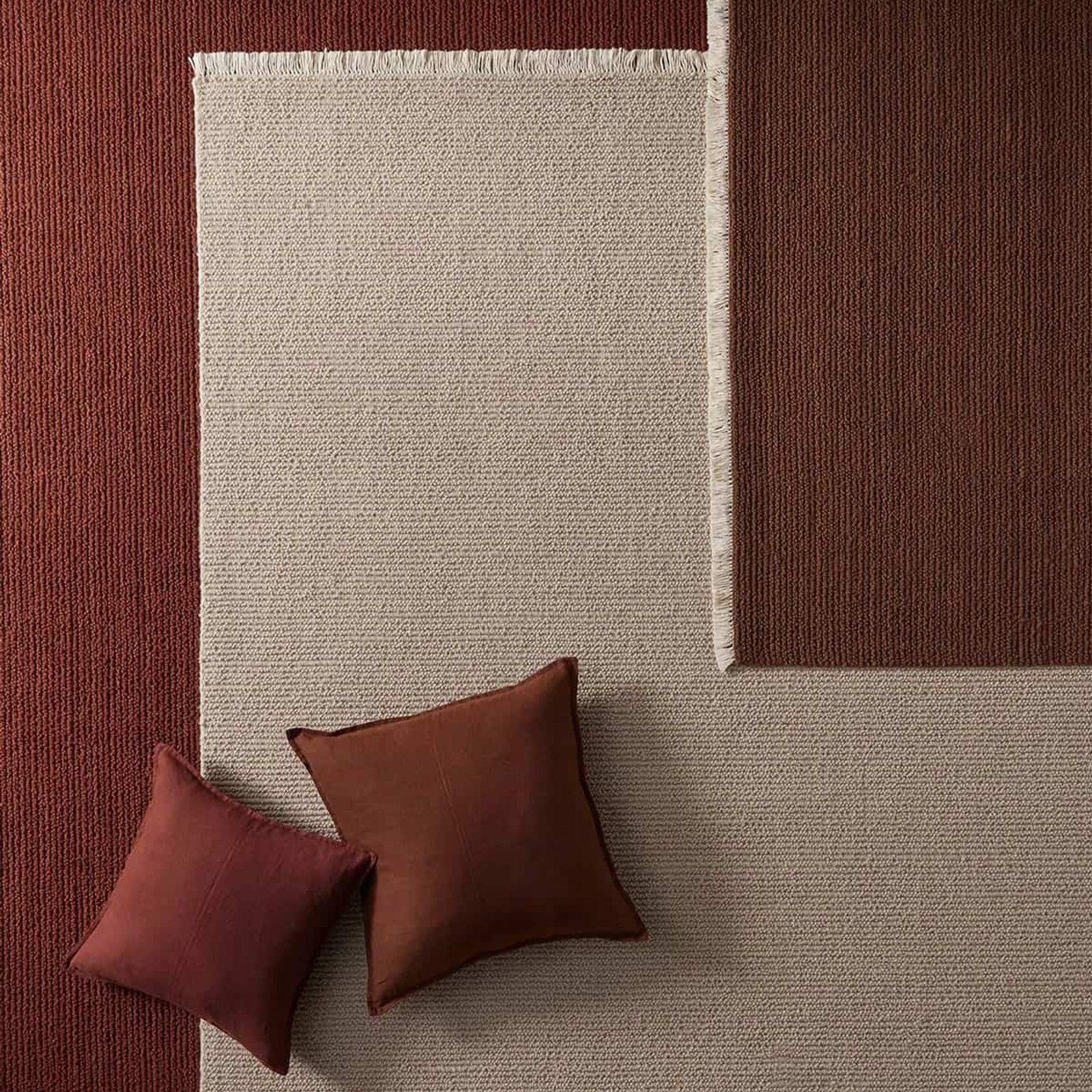Weave Fabien 100% Wool Floor Rug - Stone gallery detail image