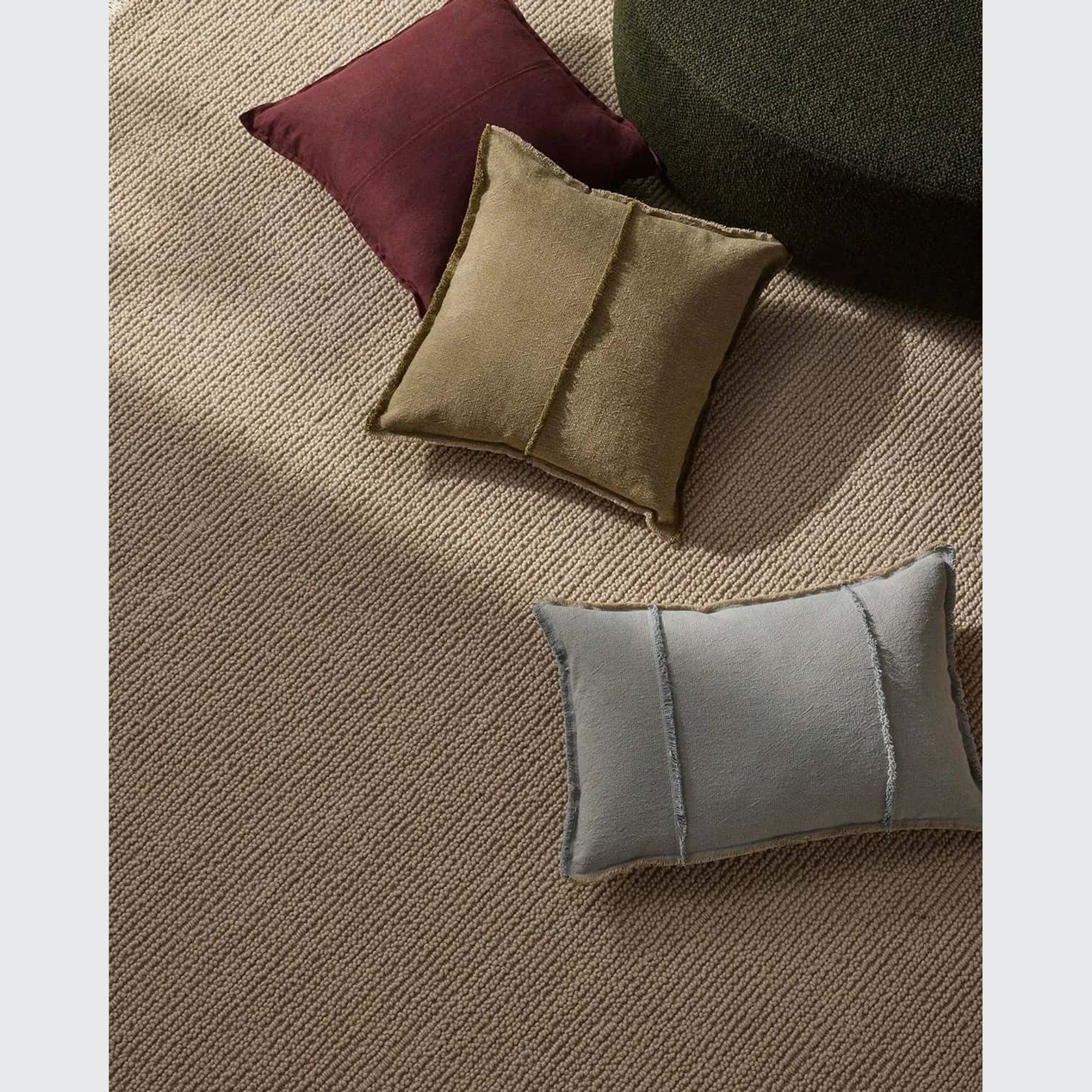 Weave Fabien 100% Wool Floor Rug - Stone gallery detail image