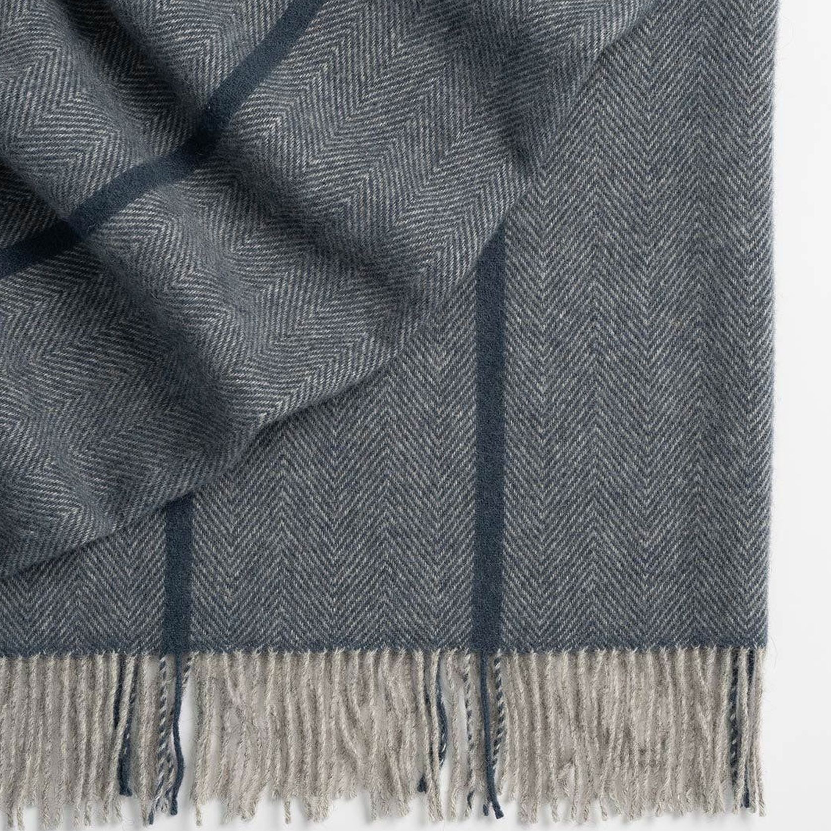 Weave Home Mosgiel Throw - Denim | 100% Wool gallery detail image