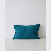 Weave Home European Linen Como Cushion - Teal | Square and Lumbar | Three Sizes gallery detail image