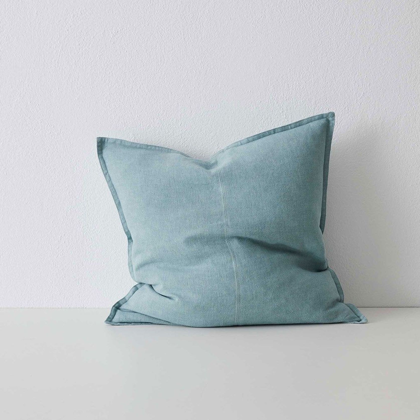 Weave Home European Linen Como Cushion - Mineral | Square and Lumbar | Three Sizes gallery detail image