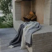 Weave Bayswater NZ Wool Throw Blanket - Charcoal gallery detail image