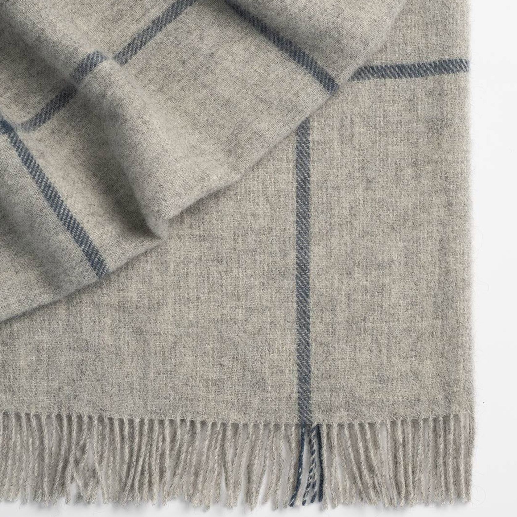 Weave Home Ranfurly Throw - Ash | 100% Wool | Large Size gallery detail image