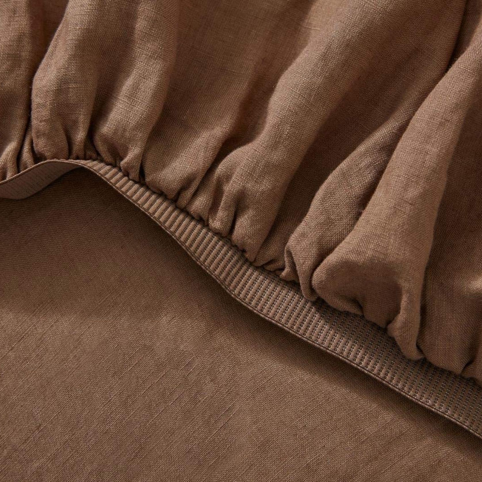 Ravello Linen Fitted Sheet - Biscuit | Weave Home gallery detail image