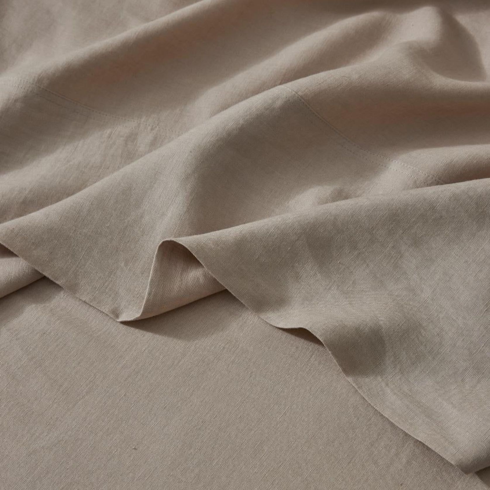 Ravello Linen Flat Sheet - Shell | Weave Home gallery detail image