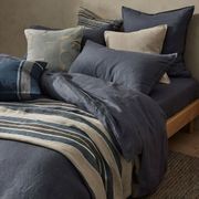 Ravello Linen Flat Sheet - Denim | Weave Home gallery detail image