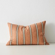 Weave Home Vinnie Striped Cushion - Terracotta | Square and Lumbar gallery detail image