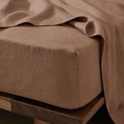 Ravello Linen Fitted Sheet - Biscuit | Weave Home gallery detail image