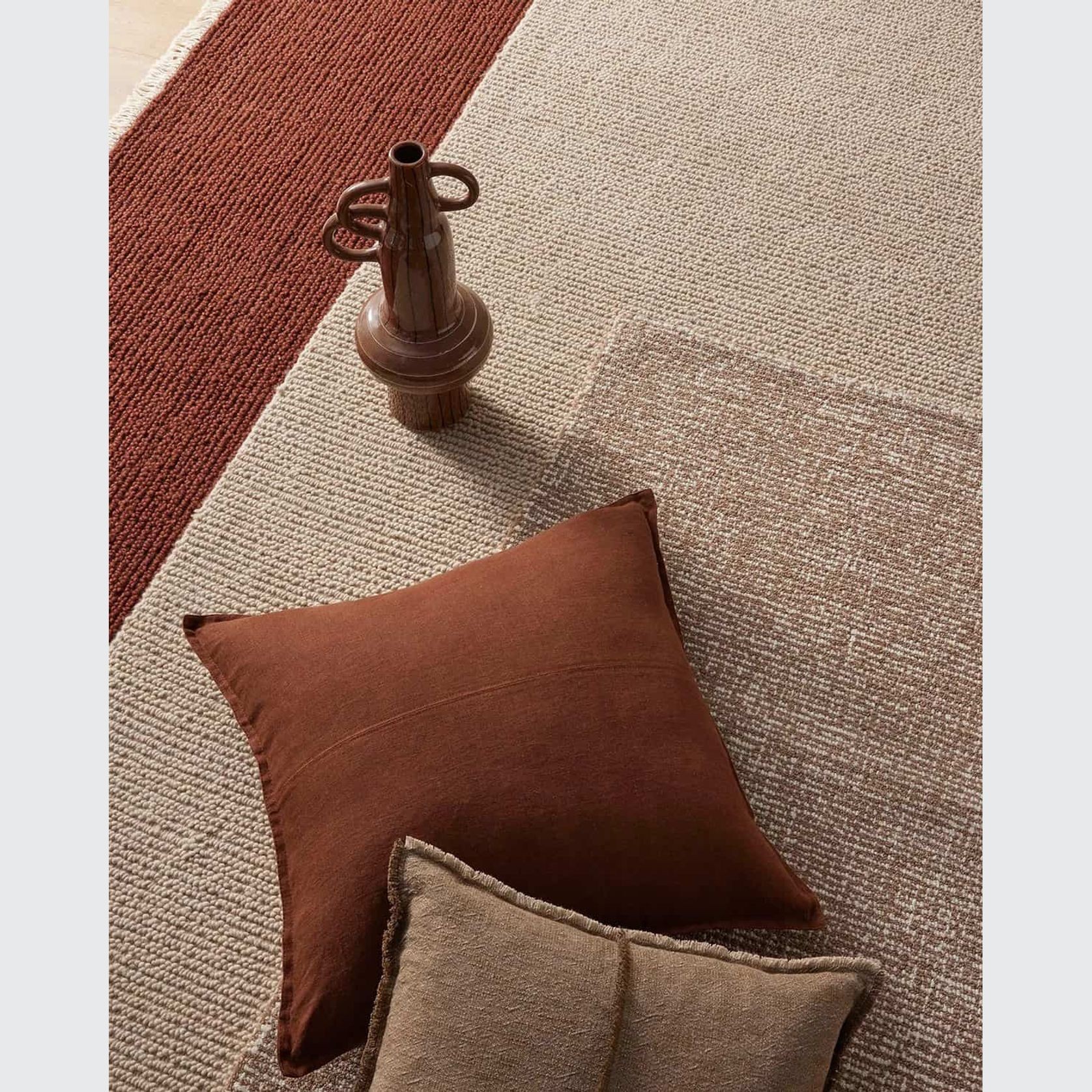 Weave Kaia 100% NZ Wool Floor Rug - Mocha gallery detail image