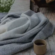 Weave Bayswater NZ Wool Throw Blanket - Charcoal gallery detail image