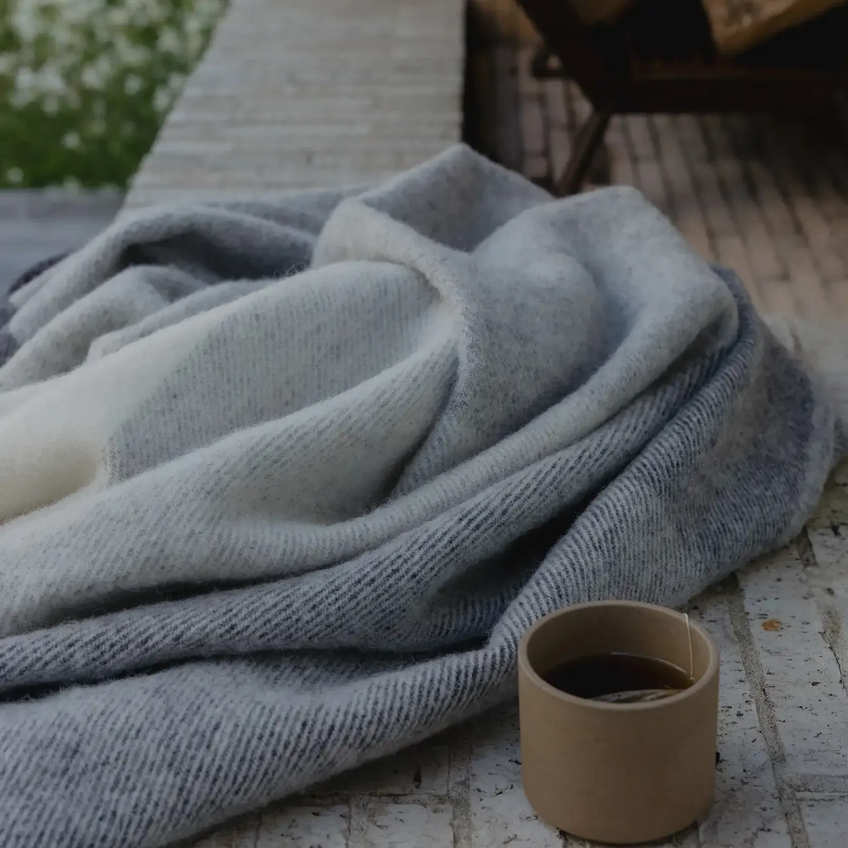 Weave Bayswater NZ Wool Throw Blanket - Charcoal gallery detail image